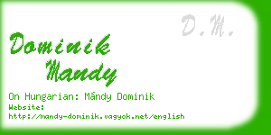 dominik mandy business card