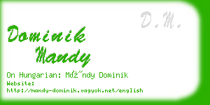 dominik mandy business card